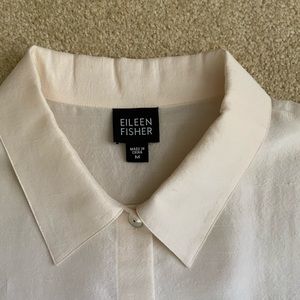 Eileen Fisher washable silk 3/4 sleeve blouse